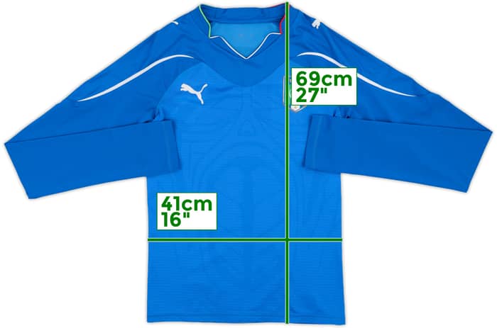 2010-12 Italy Authentic Home L/S Shirt - 5/10 - (S)