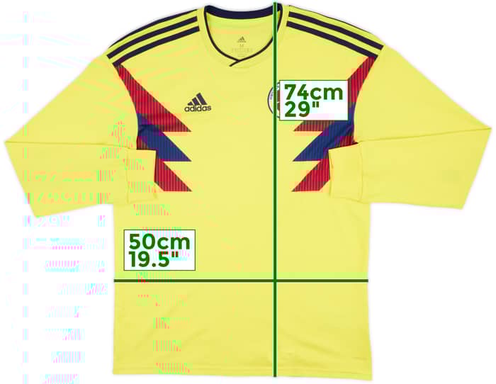 2018-19 Colombia Home L/S Shirt - 8/10 - (M)