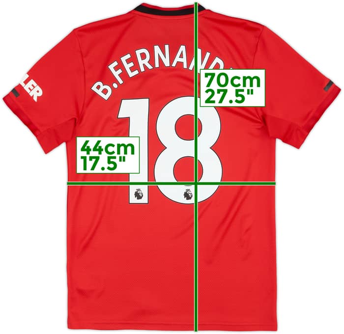 2019-20 Manchester United Home Shirt B.Fernandes #18 - 6/10 - (S)