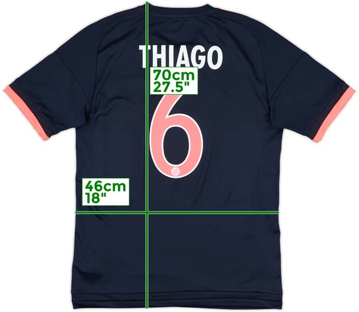 2015-16 Bayern Munich Third Shirt Thiago #6 - 9/10 - (S)