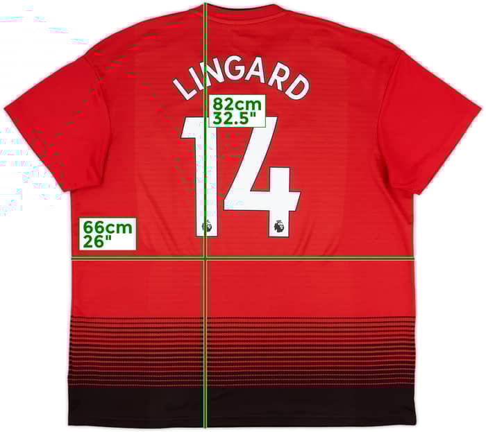 2018-19 Manchester United Home Shirt Lingard #14 - 9/10 - (XXL)