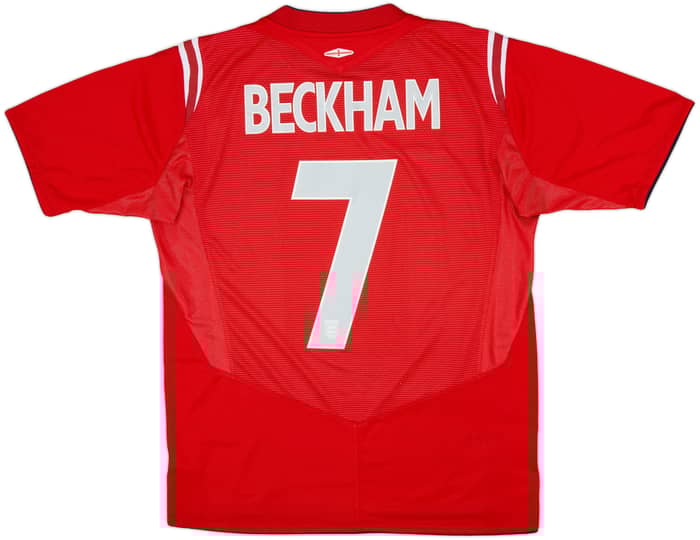2006-08 England Away Shirt Beckham #7 - 8/10 - (M)