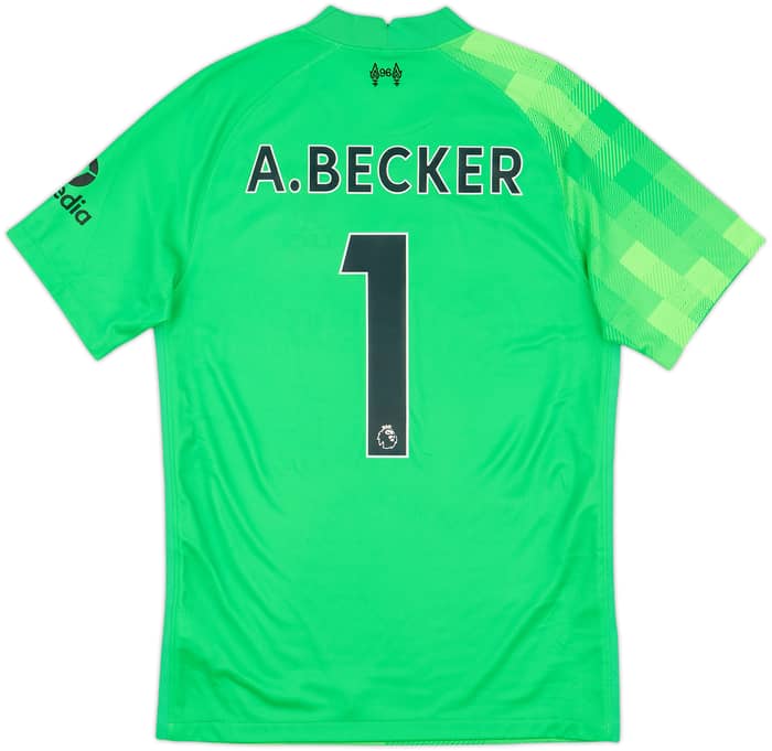 2021-22 Liverpool GK S/S Shirt A.Becker #1 - 8/10 - (S)