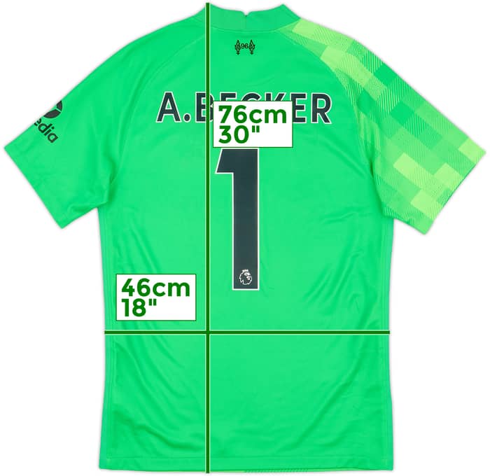 2021-22 Liverpool GK S/S Shirt A.Becker #1 - 8/10 - (S)