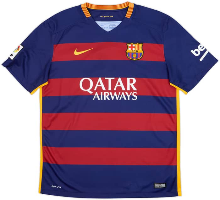 2015-16 Barcelona Home Shirt A.Iniesta #8 - 8/10 - (L)