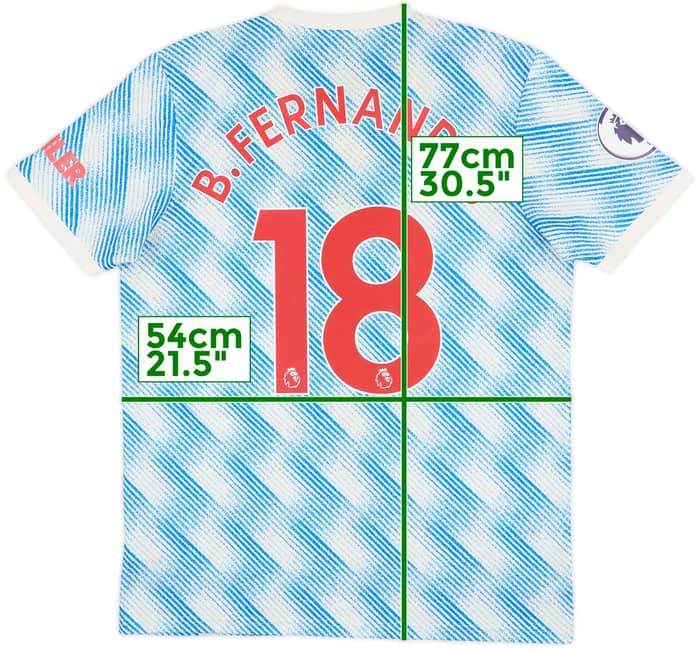 2021-22 Manchester United Away Shirt B.Fernandes #18 - 6/10 - (L)