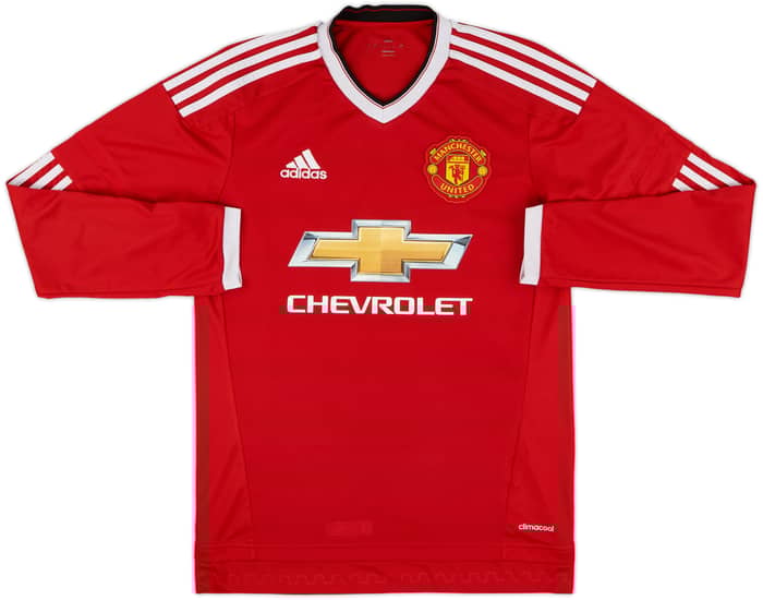 2015-16 Manchester United Home L/S Shirt Rooney #10 - 7/10 - (XS)