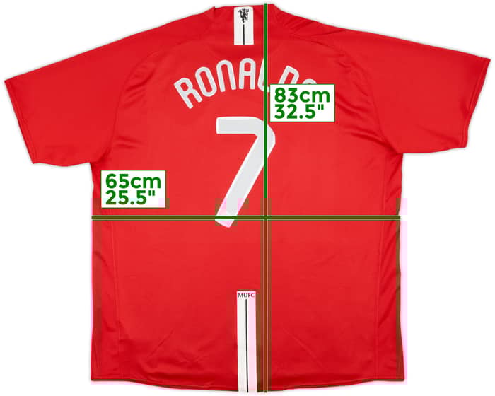 2007-09 Manchester United Home Shirt Ronaldo #7 - 8/10 - (3XL)