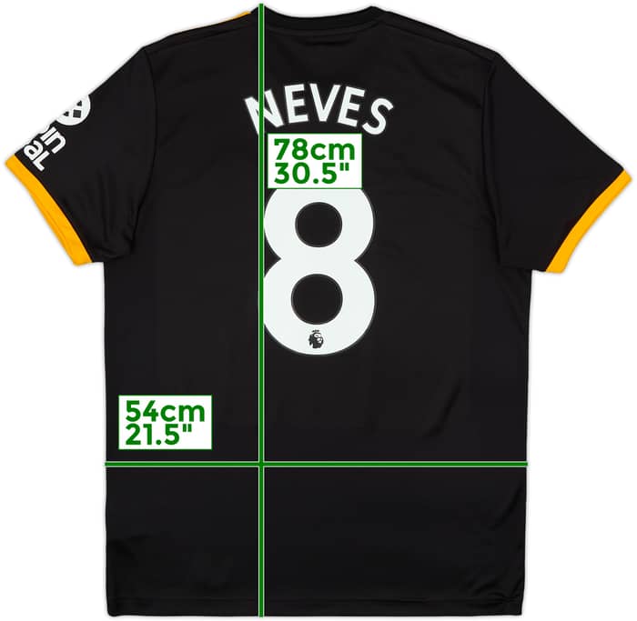 2019-20 Wolves Away Shirt Neves #8 - 9/10 - (L)