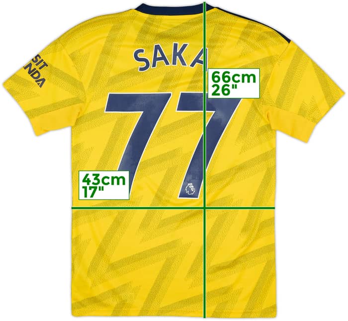 2019-20 Arsenal Away Shirt Saka #77 - 8/10 - (XS)