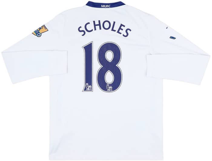 2008-10 Manchester United Away L/S Shirt Scholes #18 - 5/10 - (S)