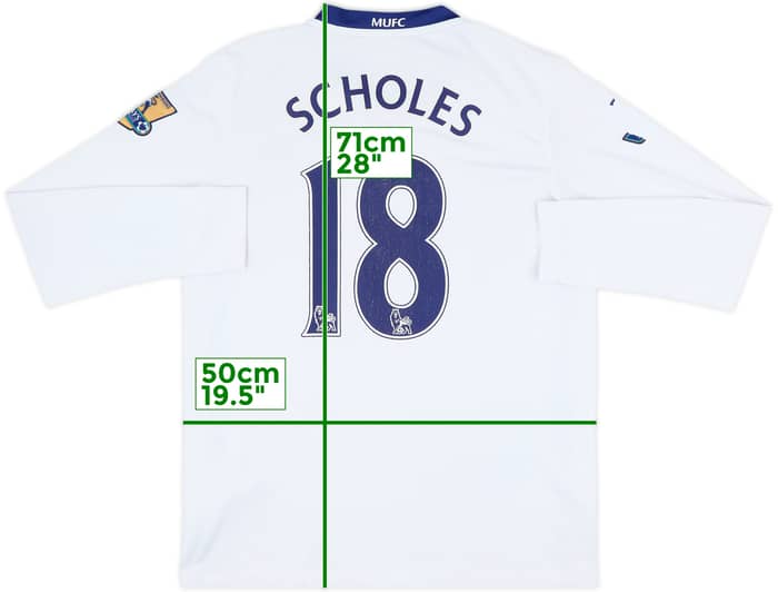 2008-10 Manchester United Away L/S Shirt Scholes #18 - 5/10 - (S)