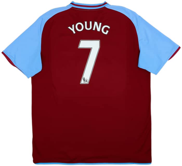 2008-09 Aston Villa Home Shirt Young #7 - 5/10 - (XXL)
