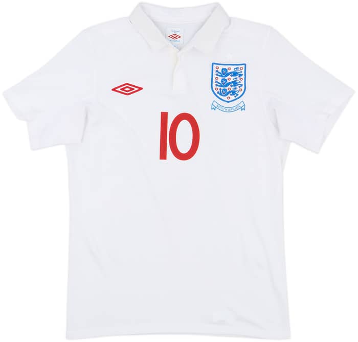 2009-10 England 'South Africa' Home Shirt Rooney #10 - 9/10 - (S)