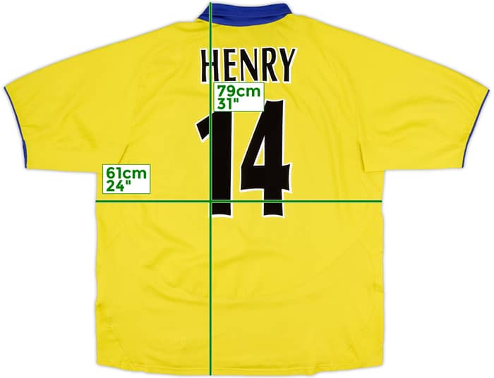 2003-05 Arsenal Away Shirt Henry #14 - 6/10 - (XL)