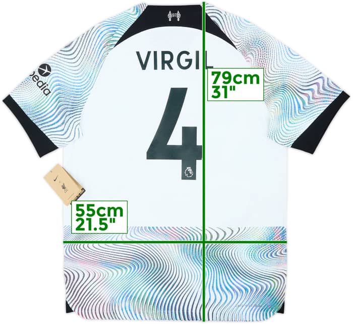 2022-23 Liverpool Authentic Away Shirt Virgil #4 (L)