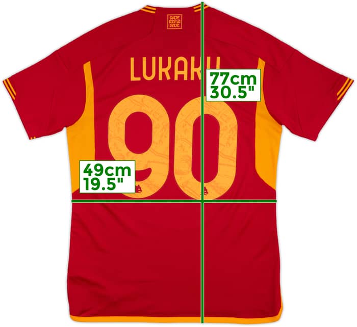 2023-24 Roma Home Shirt Lukaku #90 (M)