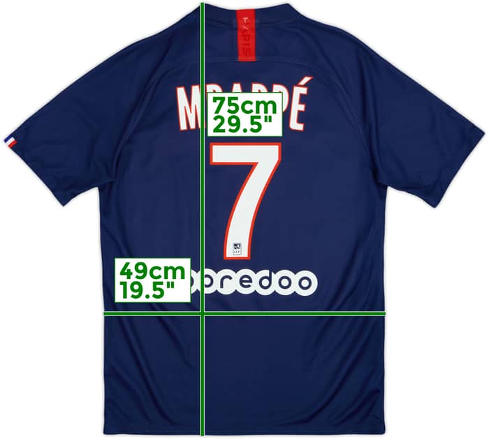 2019-20 Paris Saint-Germain Home Shirt Mbappe #7 - 7/10 - (M)