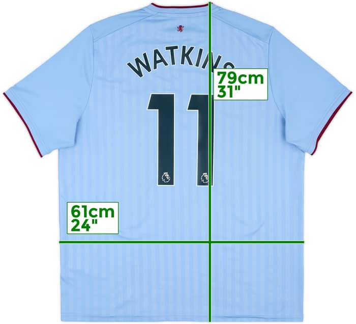 2022-23 Aston Villa Away Shirt Watkins #11 - 7/10 - (XXL)