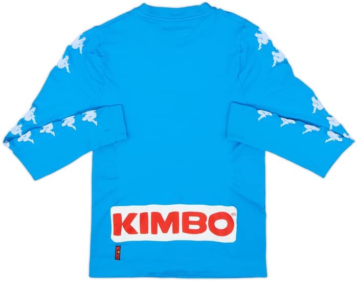 2016-17 Napoli Authentic Home L/S Shirt - 6/10 - (XL.Boys)