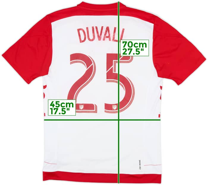 2015-16 New York Red Bulls Home Shirt Duvall #25 - 5/10 - (S)