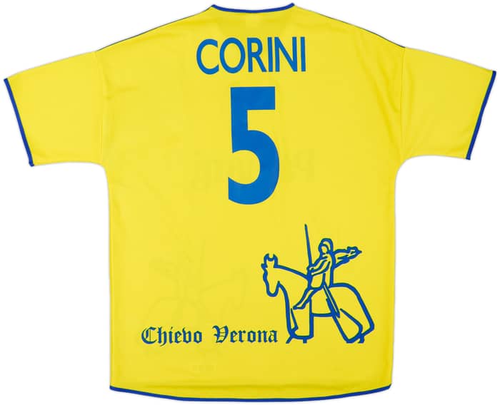 2001-02 Chievo Verona Home Shirt Corini #5 - 9/10 - (XL)