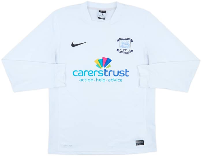 2013-14 Preston North End Home L/S Shirt - 6/10 - (M)
