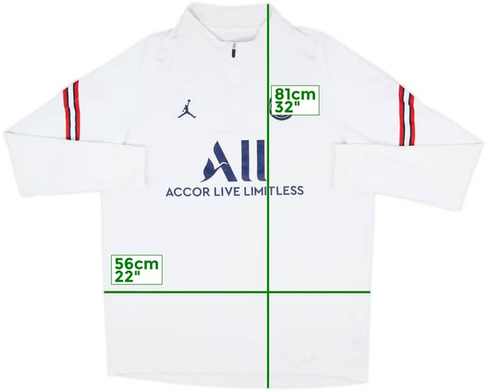 2021-22 Paris Saint-Germain Nike Jordan 1/4 Zip Sweat Top - 7/10 - (XL)