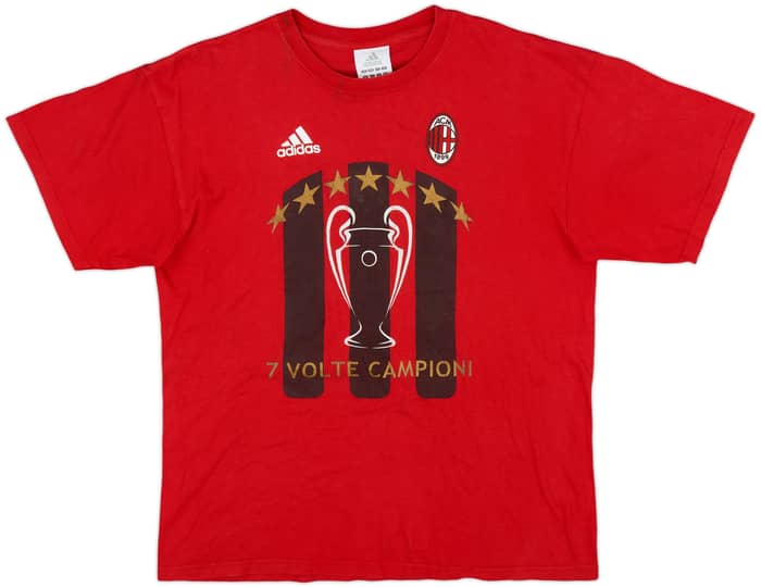 2007-08 AC Milan CL Winners adidas Graphic Tee - 5/10 - (S)