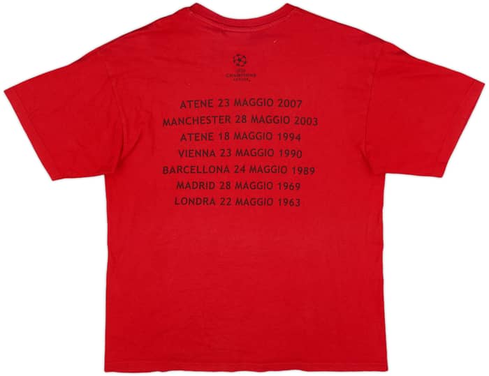 2007-08 AC Milan CL Winners adidas Graphic Tee - 5/10 - (S)