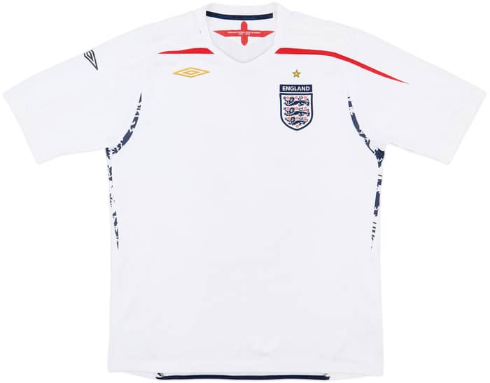 2007-09 England Home Shirt - 5/10 - (XL)