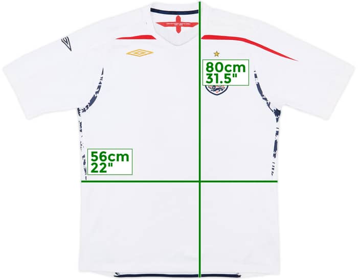 2007-09 England Home Shirt - 5/10 - (XL)