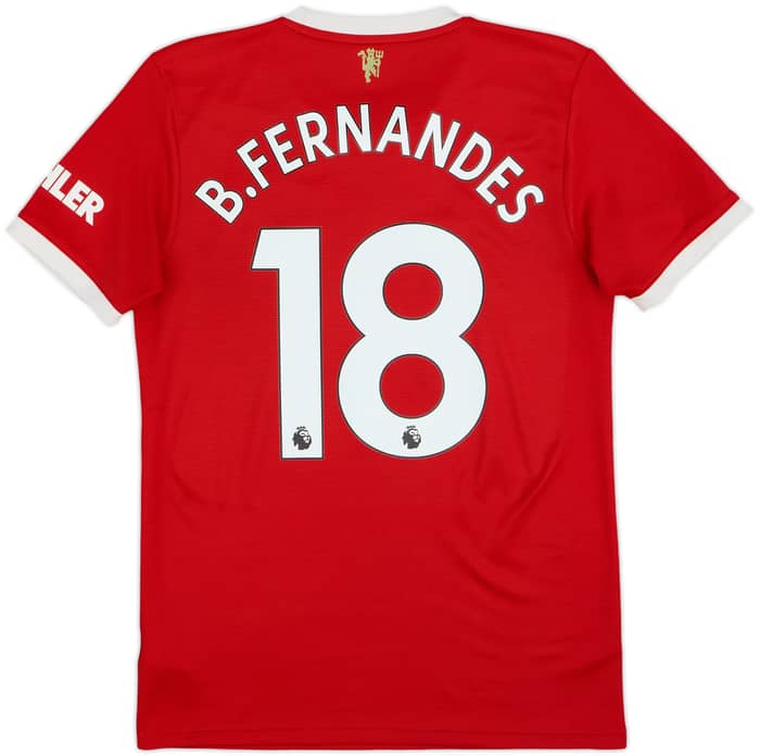 2021-22 Manchester United Home Shirt B.Fernandes #18 - 6/10 - (S)