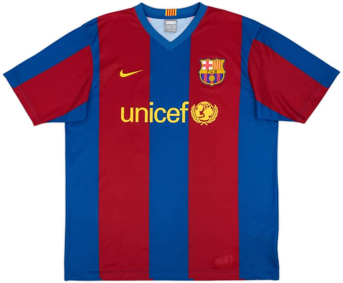 2007-08 Barcelona Basic Home Shirt Ronaldinho #10 - 7/10 - (L)