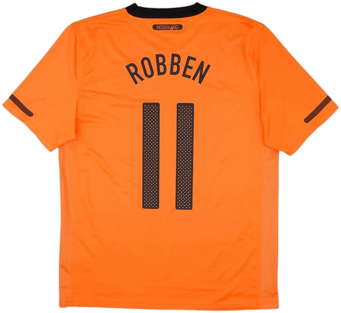2010-11 Netherlands Home Shirt Robben #11 - 9/10 - (M)