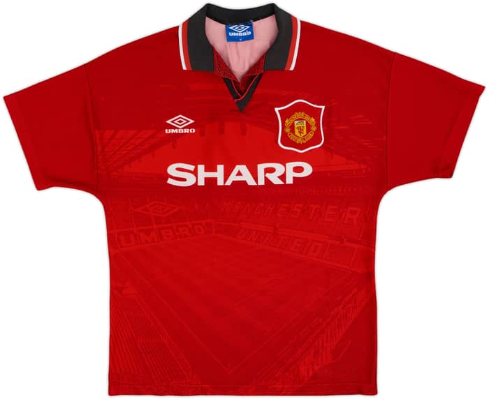 1994-96 Manchester United Home Shirt Bruce #4 - 6/10 - (M)