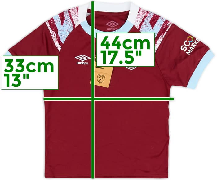 2022-23 West Ham Home Shirt (4-5 Years)