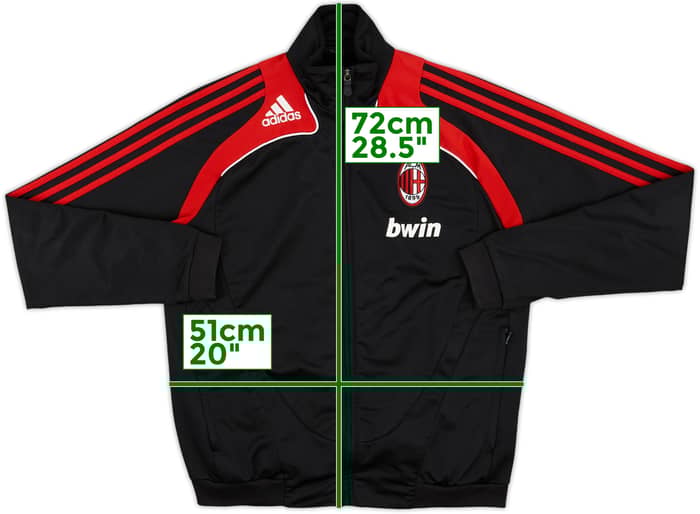2008-09 AC Milan adidas Track Jacket - 7/10 - (M)
