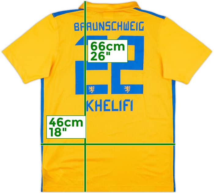 2015-16 Eintracht Braunschweig Home Shirt Khelifi #22 - 8/10 - (XL.Boys)