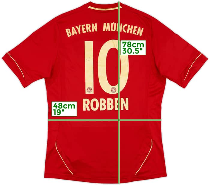 2011-13 Bayern Munich Home Shirt Robben #10 - 8/10 - (M)