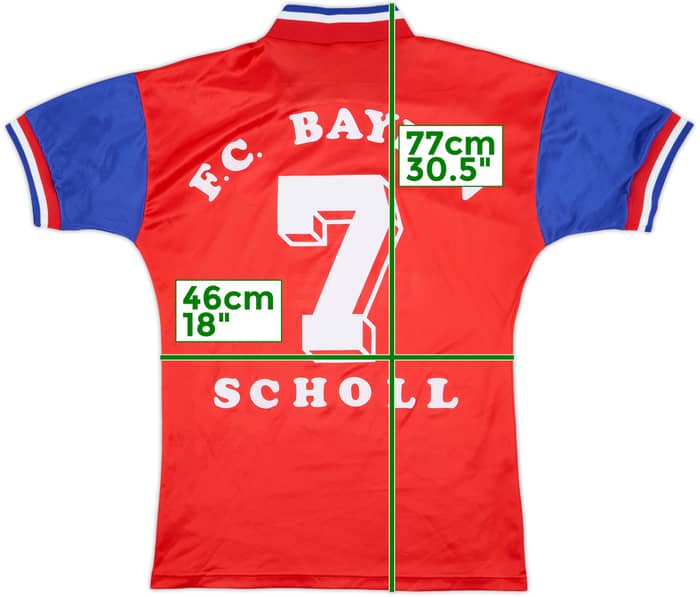 1993-95 Bayern Munich Home Shirt Scholl #7 - 9/10 - (S)