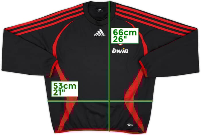 2006-07 AC Milan adidas Sweat Top - 6/10 - (M/L)
