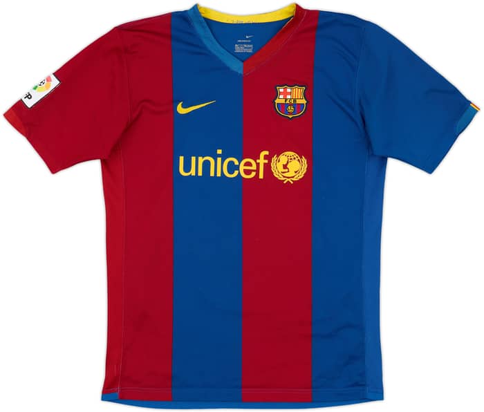 2006-07 Barcelona Home Shirt Ronaldinho #10 - 8/10 - (XL.Boys)
