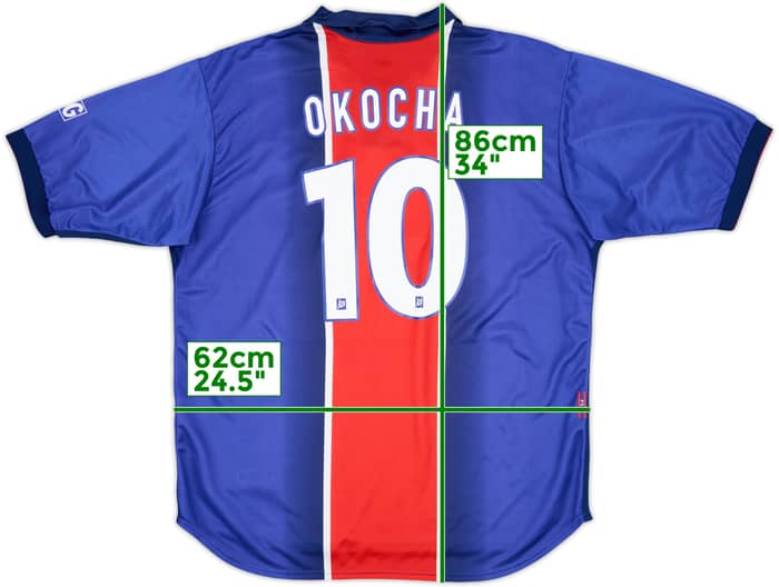 1998-99 Paris Saint-Germain Home Shirt Okocha #10 - 9/10 - (XL)