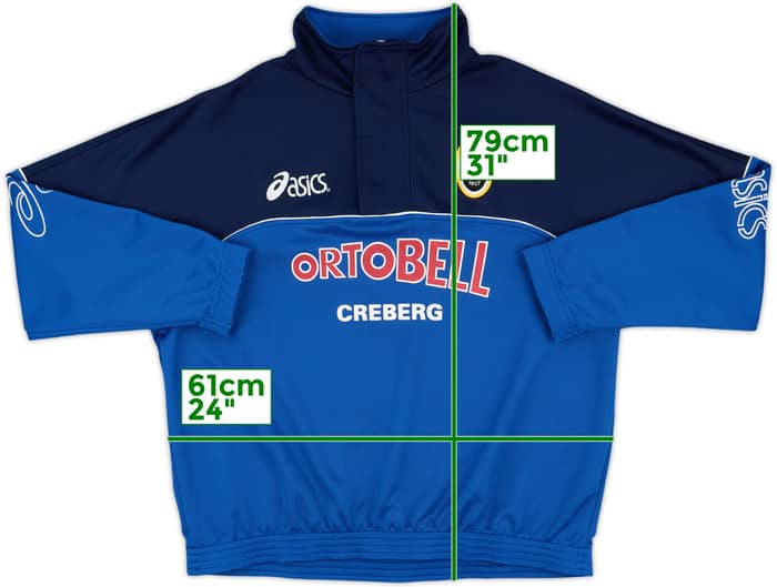 2001-02 Atalanta Asics 1/4 Zip Drill Top - 9/10 - (XXL)