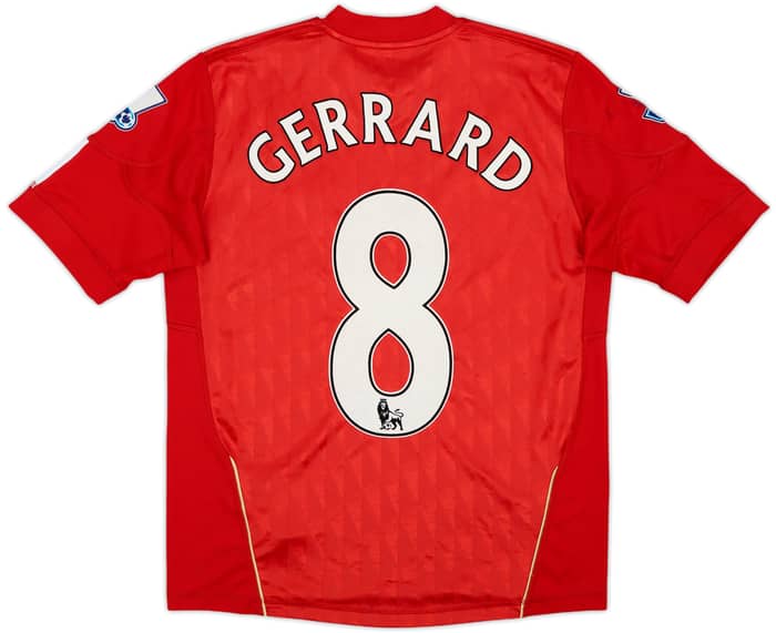 2010-12 Liverpool Home Shirt Gerrard #8 - 8/10 - (M.Boys)