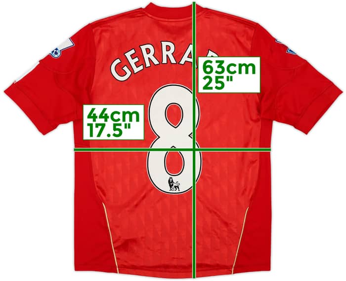 2010-12 Liverpool Home Shirt Gerrard #8 - 8/10 - (M.Boys)