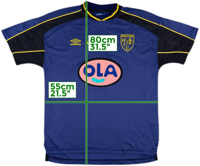 1999-00 Lens Away Shirt Di Pietro #1 - 5/10 - (L)