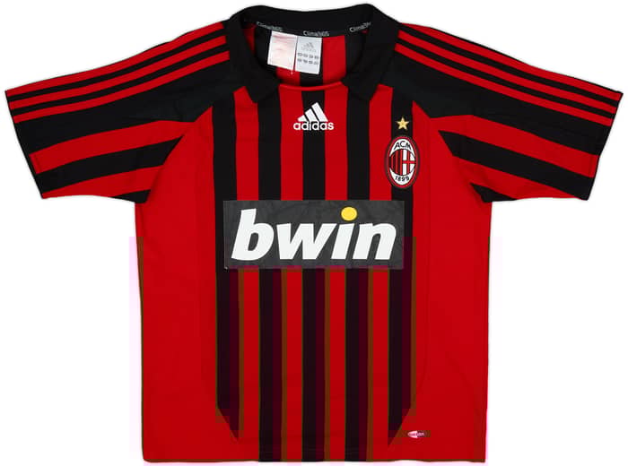 2007-08 AC Milan Home Shirt Kaka #22 - 6/10 - (L.Boys)