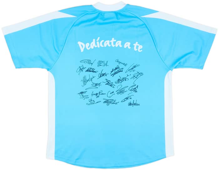 2003-04 Lazio Signed Basic Home Shirt - 8/10 - (M)